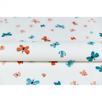 Обои виниловые Уик-энд мотив, оранжево-синий бабочки