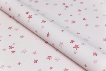 Обои виниловые на флизелиновой основе Уик-энд мотив, розовый звезды