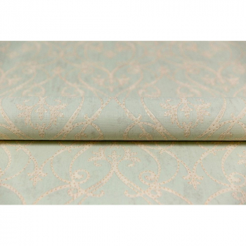 Обои виниловые Дамаск мотив, зелёный