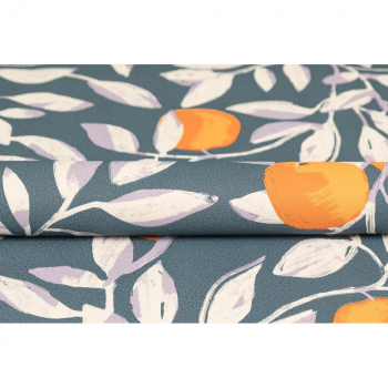 Обои виниловые Шафран мотив, синий, апельсины