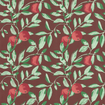 Обои виниловые Шафран мотив, красный, апельсины