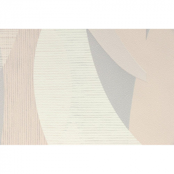 Обои виниловые Шафран мотив, бежевый, серый, листья