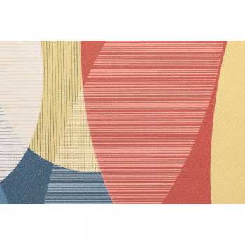 Обои виниловые Шафран мотив, разноцветный, синий, листья