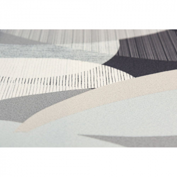 Обои виниловые Шафран мотив, черный, листья