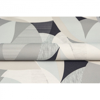 Обои виниловые Шафран мотив, черный, листья