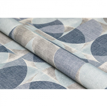 Обои виниловые Шафран мотив, синий, круги