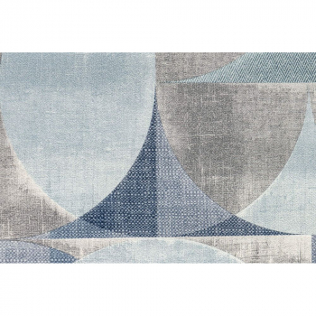 Обои виниловые Шафран мотив, синий, круги