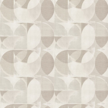 Обои виниловые Шафран мотив, бежевый, круги