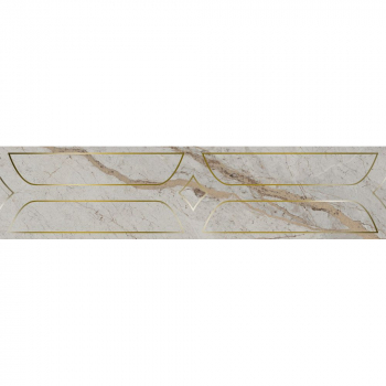 Бордюр Ифран серый светлый глянцевый обрезной 60x14,5x0,9