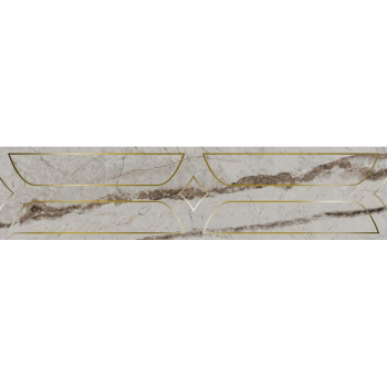 Бордюр Ифран серый светлый глянцевый обрезной 60x14,5x0,9