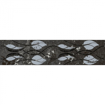 Бордюр Тубкаль чёрный глянцевый обрезной 30x7,2x0,9