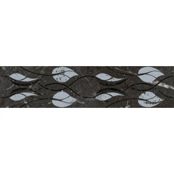 Бордюр Тубкаль чёрный глянцевый обрезной 30x7,2x0,9