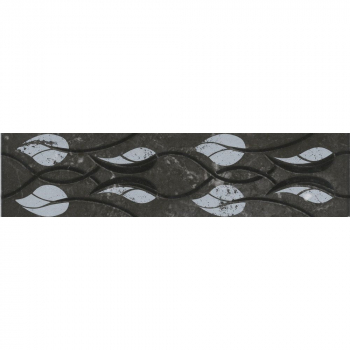 Бордюр Тубкаль чёрный глянцевый обрезной 30x7,2x0,9