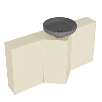 Тумба-модуль CARAVAN хранение без боковин, подвесная 45, push, сливочная матовая