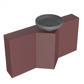 Тумба-модуль CARAVAN под раковину со столешницей без боковин, подвесная 50, марокканский гранатовый