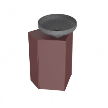 Тумба-модуль CARAVAN под раковину со столешницей без боковин, подвесная 50, марокканский гранатовый