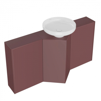 Тумба-модуль CARAVAN под раковину со столешницей без боковин, подвесная 50, марокканский гранатовый