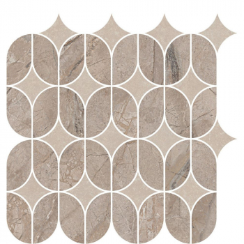 Декор Ифран наборный бежевый светлый глянцевый обрезной 30x32,5x0,9