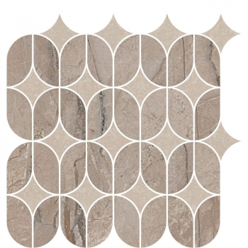 Декор Ифран наборный бежевый светлый глянцевый обрезной 30x32,5x0,9