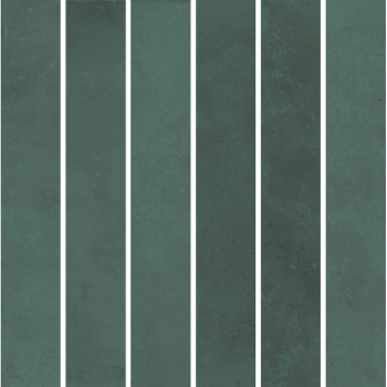 Декор Фес мозаичный зелёный тёмный глянцевый 15x15x0,77