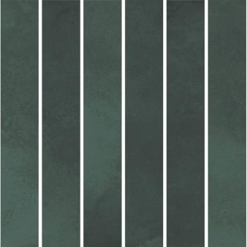 Декор Фес мозаичный зелёный тёмный глянцевый 15x15x0,77