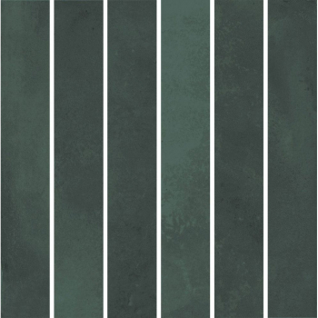 Декор Фес мозаичный зелёный тёмный глянцевый 15x15x0,77