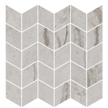 Декор Ифран мозаичный серый светлый глянцевый обрезной 30x31,2x0,9