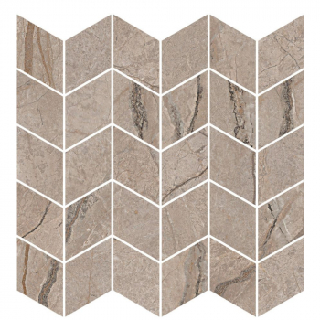 Декор Ифран мозаичный бежевый светлый глянцевый обрезной 30x31,2x0,9