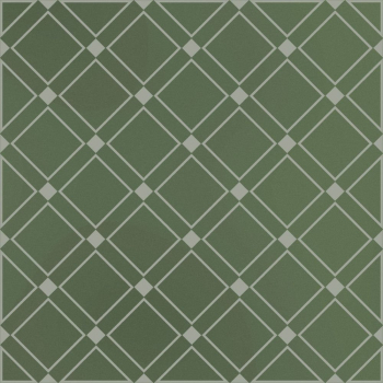 Декор Бахия 1 зелёный глянцевый 9,8x9,8x0,7