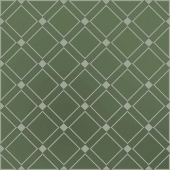 Декор Бахия 1 зелёный глянцевый 9,8x9,8x0,7