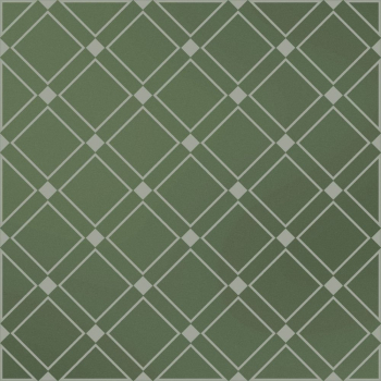 Декор Бахия 1 зелёный глянцевый 9,8x9,8x0,7