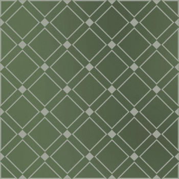 Декор Бахия 1 зелёный глянцевый 9,8x9,8x0,7