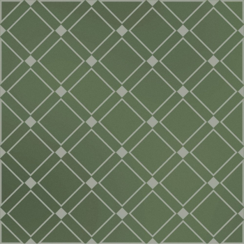 Декор Бахия 1 зелёный глянцевый 9,8x9,8x0,7