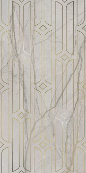 Декор Ифран серый светлый глянцевый обрезной 60x119,5x0,9