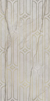 Декор Ифран серый светлый глянцевый обрезной 60x119,5x0,9
