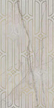 Декор Ифран серый светлый глянцевый обрезной 60x119,5x0,9