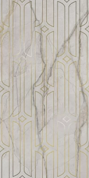Декор Ифран серый светлый глянцевый обрезной 60x119,5x0,9