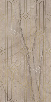 Декор Ифран бежевый светлый глянцевый обрезной 60x119,5x0,9