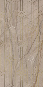 Декор Ифран бежевый светлый глянцевый обрезной 60x119,5x0,9
