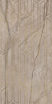 Декор Ифран бежевый светлый глянцевый обрезной 60x119,5x0,9