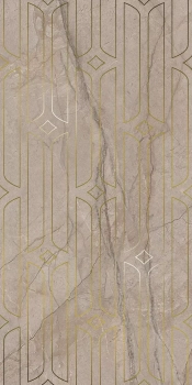 Декор Ифран бежевый светлый глянцевый обрезной 60x119,5x0,9