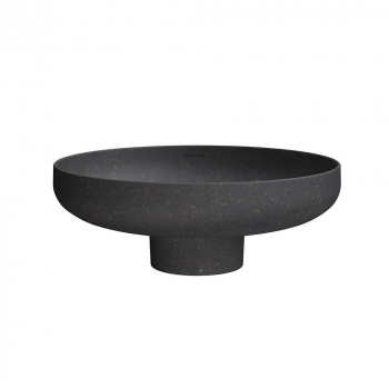 Раковина SAFI накладная 46 с крепежом и донным клапаном, черный камень