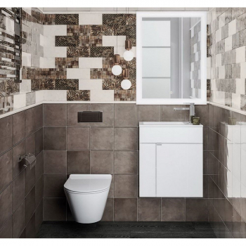 Тумба LATO подвесная 50 с дверцей, белый глянцевый