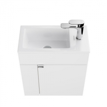 Тумба LATO подвесная 50 с дверцей, белый глянцевый