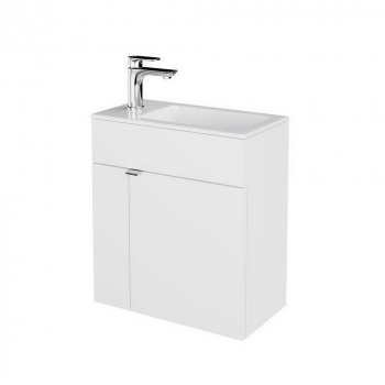 Тумба LATO подвесная 50 с дверцей, белый глянцевый