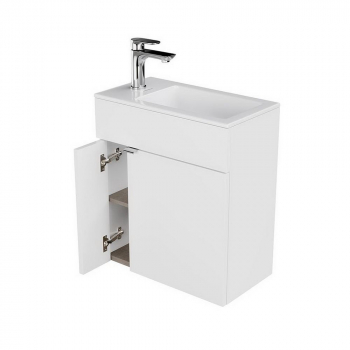 Тумба LATO подвесная 50 с дверцей, белый глянцевый