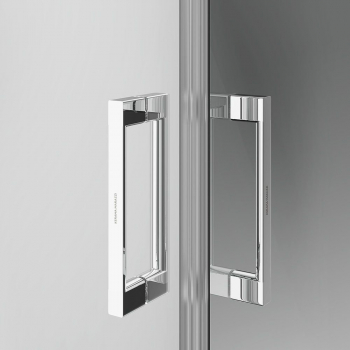 Душевой уголок LINDO, раздвижной с функцией soft close, квадратный, 100х100х195, хром