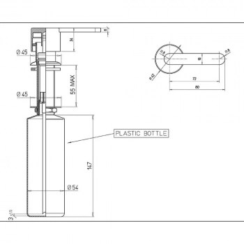 Дозатор для жидкого мыла, встраиваемый