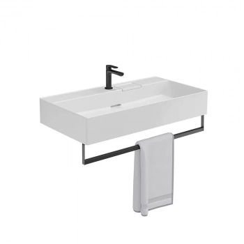 Раковина LOGICA мебельная\подвесная с одним отверстием 90, белая глянцевая