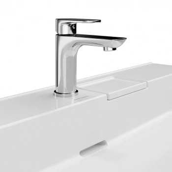 Раковина LOGICA мебельная\подвесная с одним отверстием 90, белая глянцевая